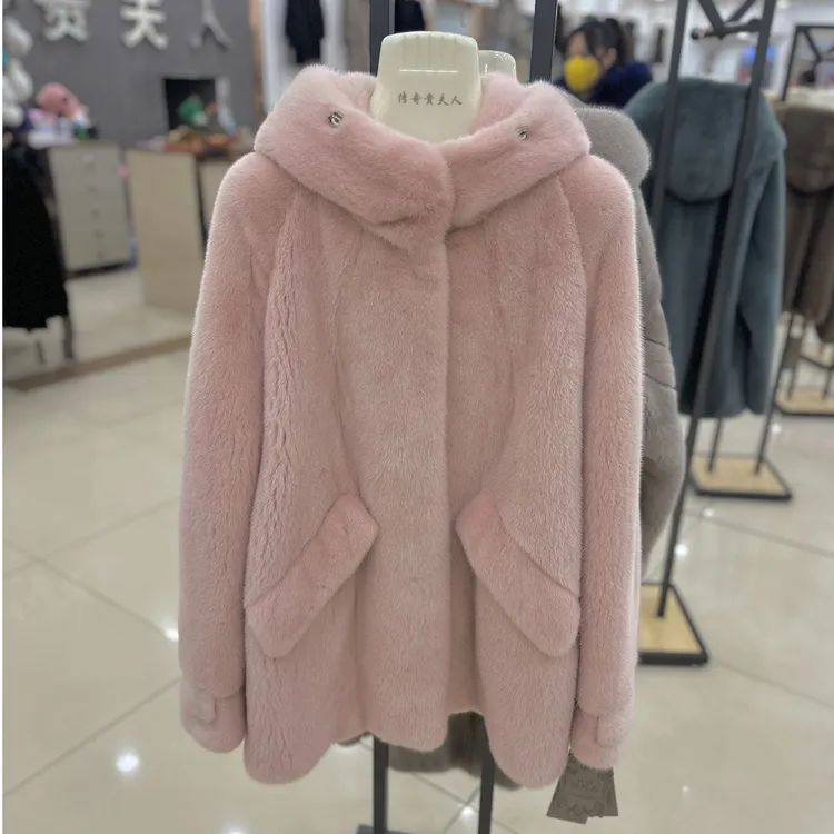 2080-W女士粉色休闲款冬季外套