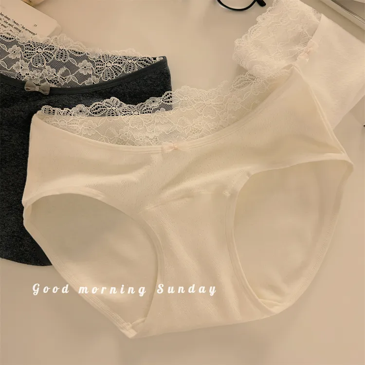 【轻柔蕾丝】内裤女纯棉夏薄款2025新款纯棉蕾丝边纯欲三角内裤