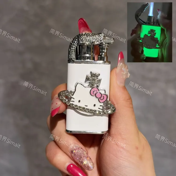 【简界正品保障原创手作】轻奢蝴蝶凯蒂精致高级打火机送女友礼物