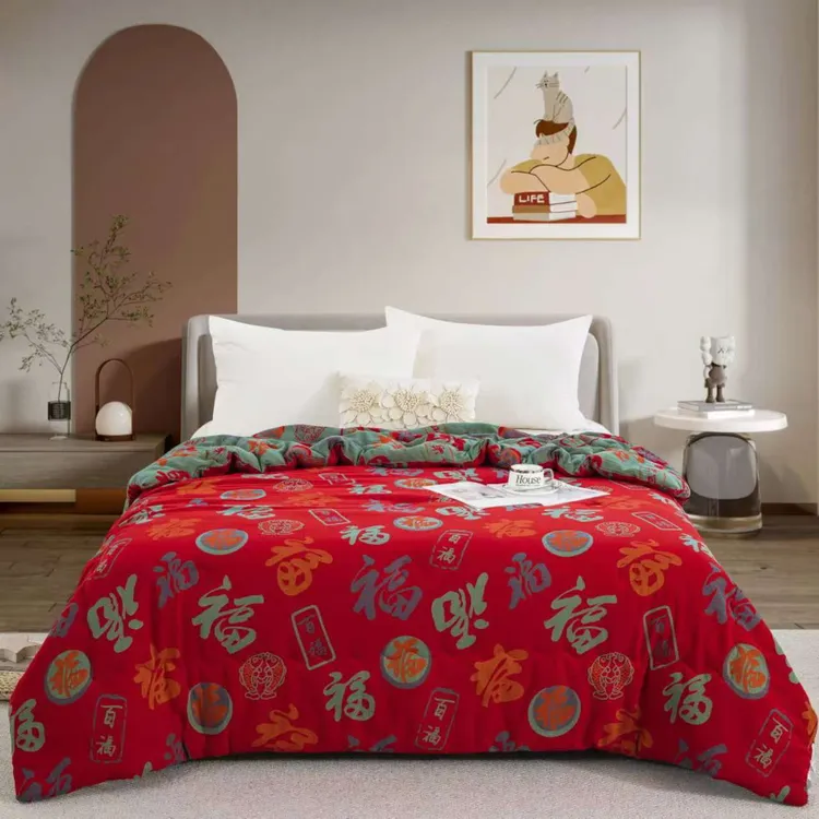 【春秋被-冬被】高端全棉双层纱芯加厚单人双人冬被可夏季空调被