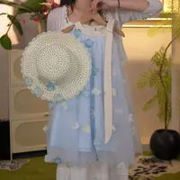 哎呦薇 女童透气清凉感连衣裙夏季女宝时尚礼服公主裙GZQ2563