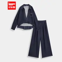 IEF/爱依服时尚套装2025秋季新款韩版休闲运动风通勤百搭上下套裤