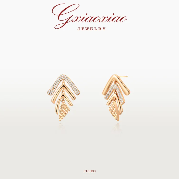 G XIAOXIAO 镀K金 法式气质小众高级感AB款耳环 F18H85 F18H93