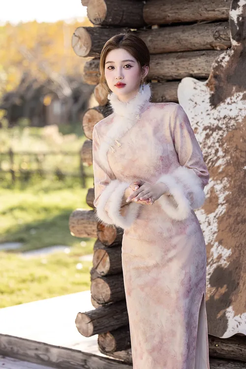 【仙女下凡】新中式中长款加厚旗袍加绒冬款厚款日常复古冬季