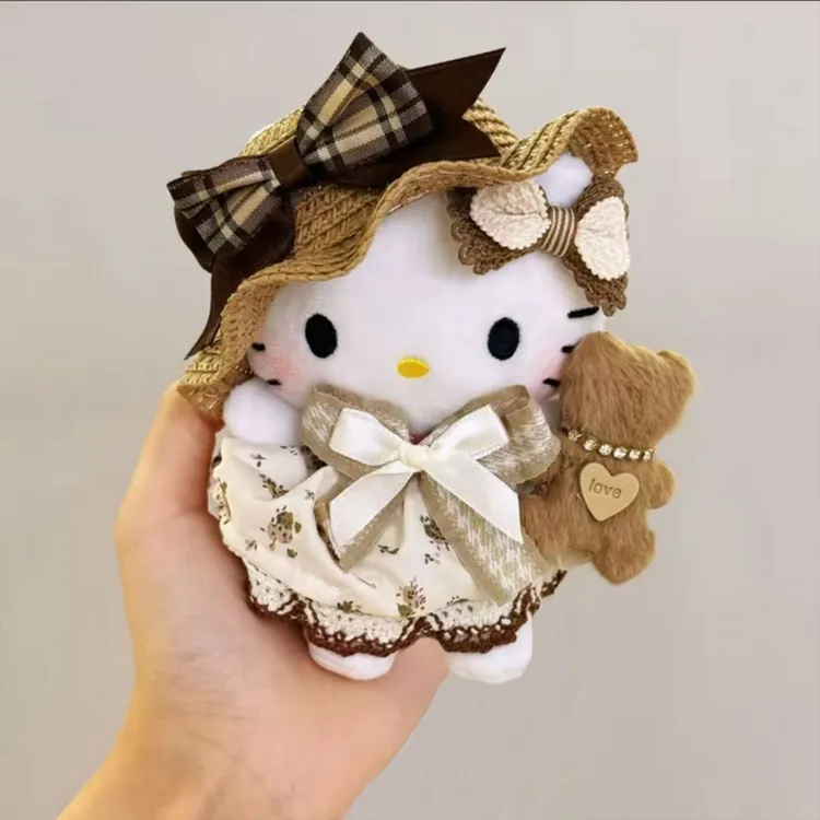 秋冬美拉德草帽小熊kt包包挂件卡通公仔玩偶钥匙扣挂饰送闺蜜