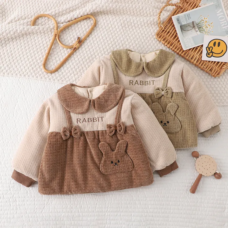 罩衣儿童1-3岁加绒加厚外穿洋A类女宝宝公主外穿冬季秋冬款公主风