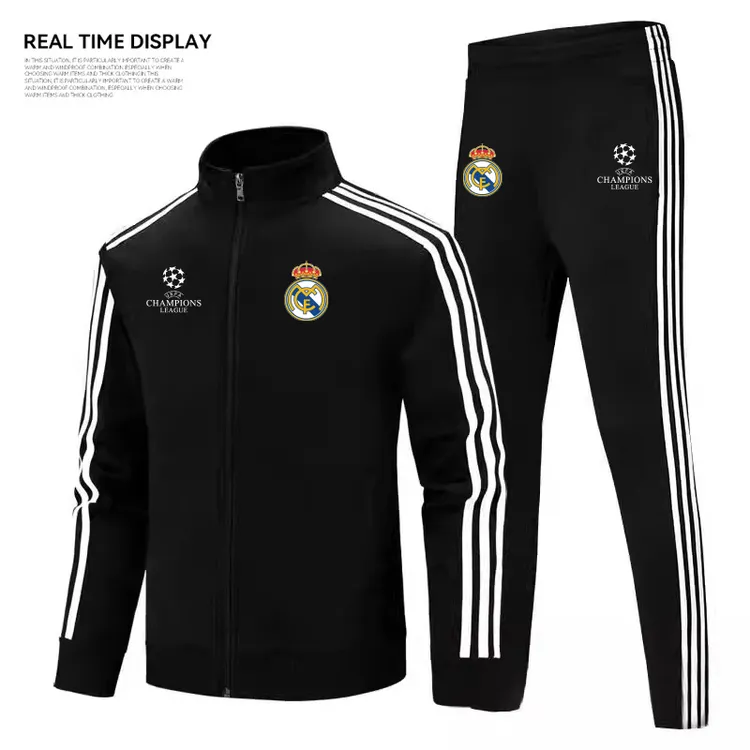 高品质足球外套秋季透气拉链防风运动休闲足球外套