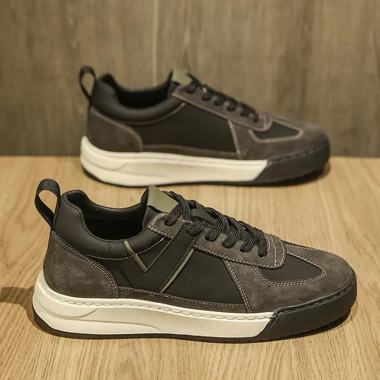 男鞋2025新款春季潮流百搭黑色板鞋休闲运动厚底增高阿甘鞋男潮鞋