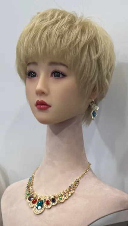 潮色短发纹理全头套