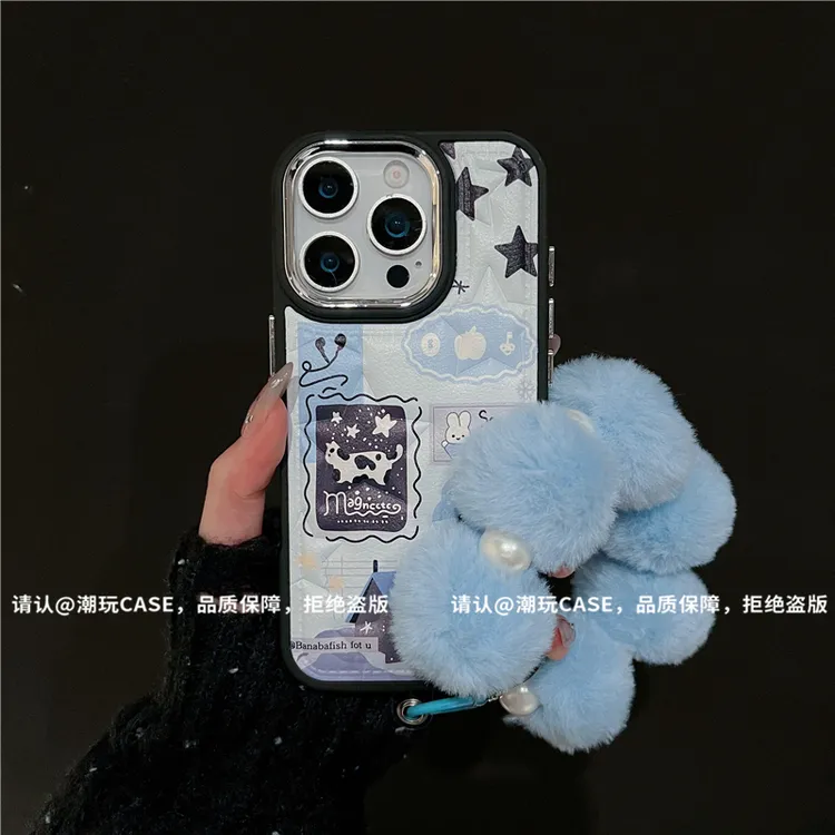 电镀镜框五星鼓包适用苹果17/iPhone/华为pura80手机壳新款防摔潮