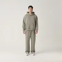 SERIOUSNESS重磅空气层情侣连帽开衫套装恒温暖皮宽松cleanfit风