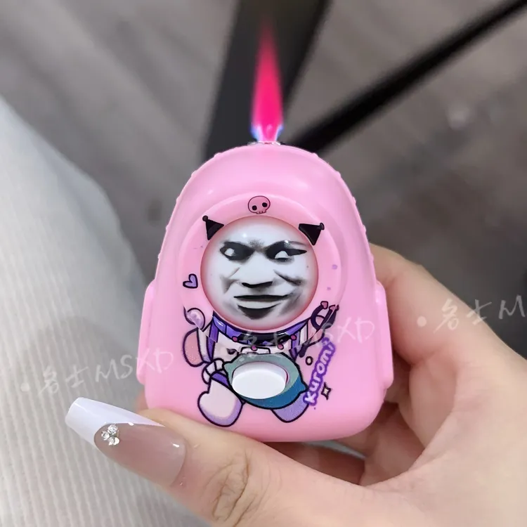 网红创意变脸大家充气防风个性炫酷解压打火机送礼送男女友礼物潮