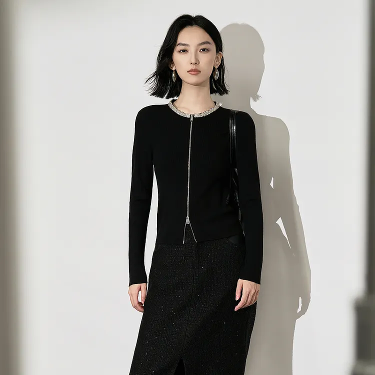 女士开衫毛衣/针织衫XL411633A890