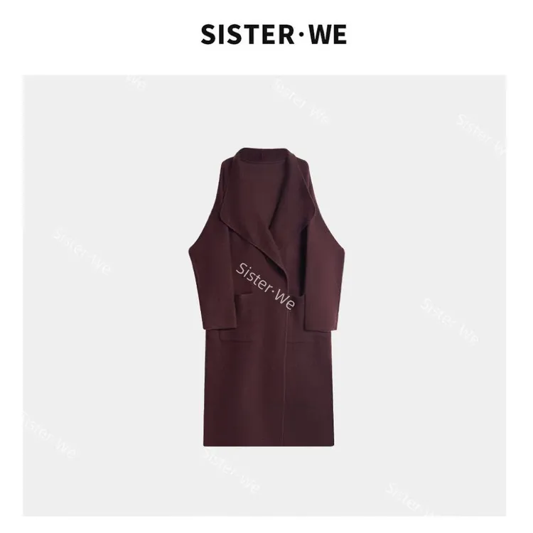 薇姐【焰囚】Sister·We轻熟简约秋冬氛围感大衣外套056（带腰带）