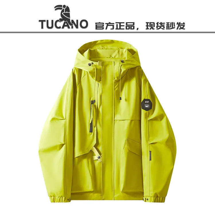 啄木鸟【官方】冲锋衣2025男女款春秋季户外防风防水加厚外套登山服