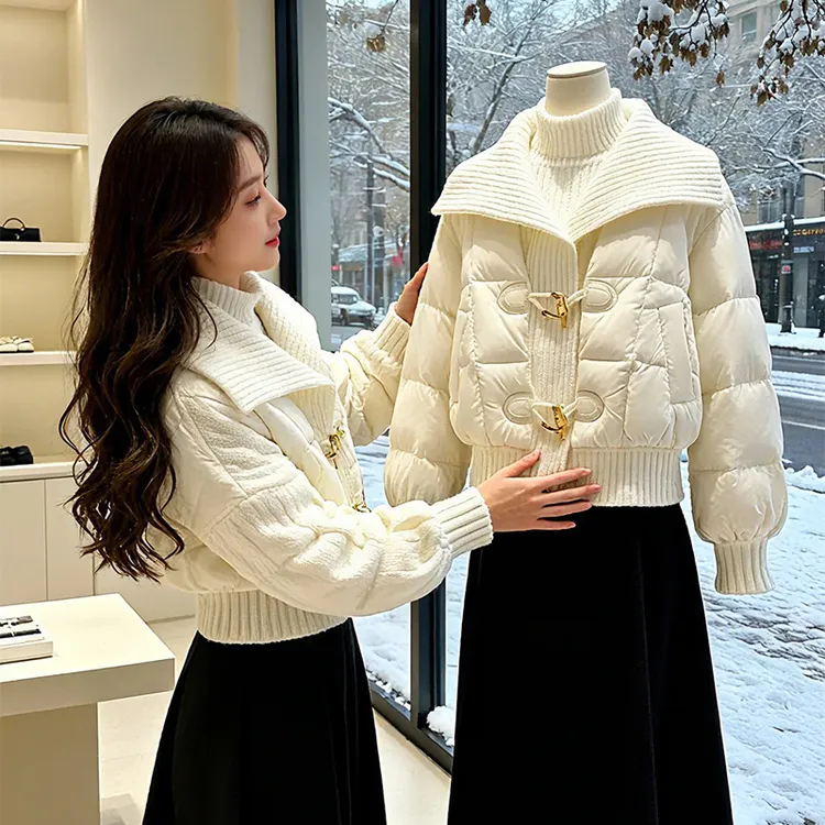 2026新款气质洋气设计感简约棉服女士保暖宽松显瘦甜美风显白外套