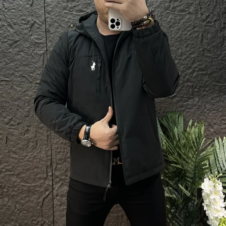 秋冬穿搭男士连帽棉服外套M8978防风保暖修身百搭时尚减龄