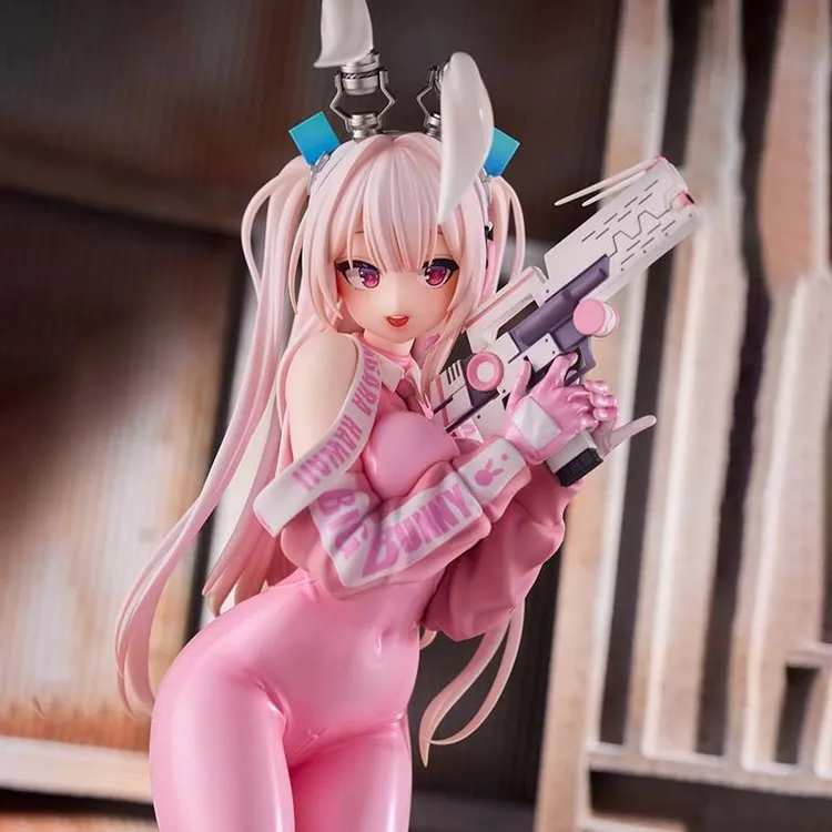 优质版Superbunny粉色美少女手办可爱兔子动漫二次元雕像潮玩摆件