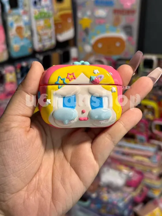 【预-耳机壳苹果】uu哭娃烧焦面包蜡笔小新hellokitty手绘diy手工