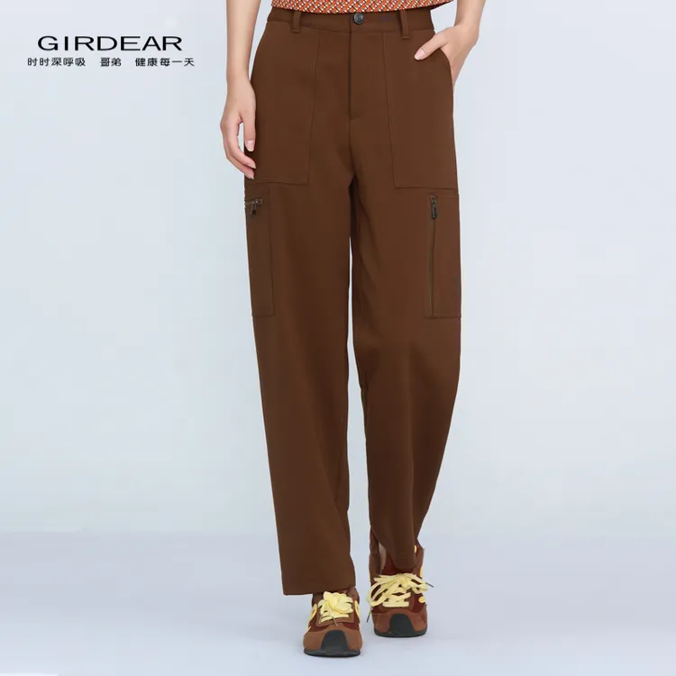 GIRDEAR/哥弟110011 新款经典时尚复古休闲显瘦百搭小众工装裤