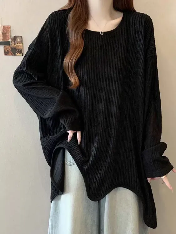 小妖精大码女装宽松版不等式T恤