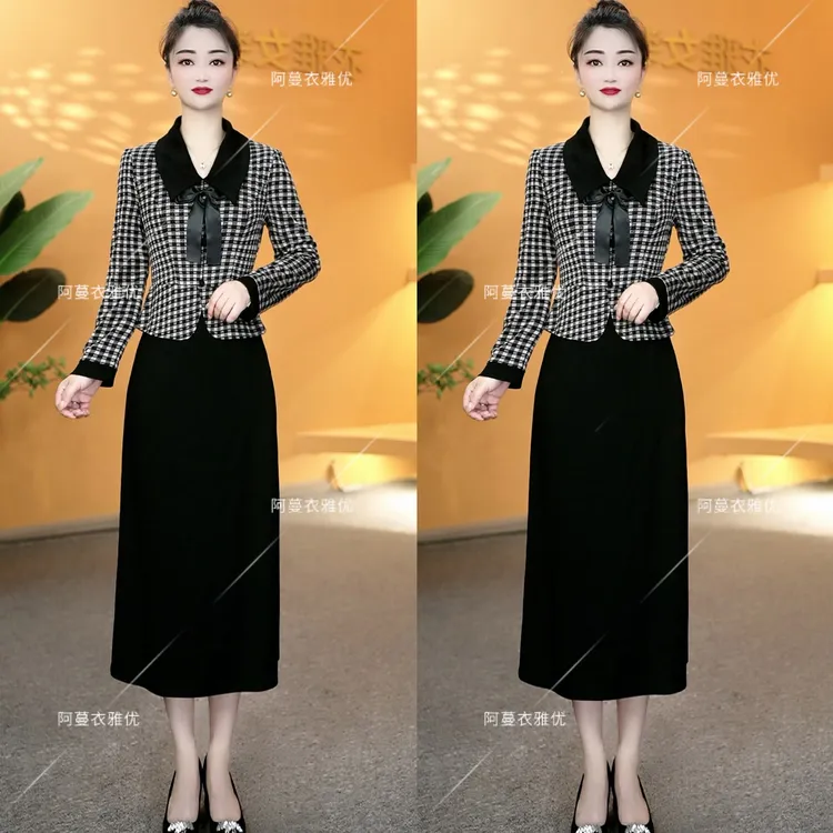 【衣雅严选】8105-1467#新款百搭舒适减龄气质显瘦假两件连衣裙