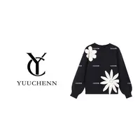 YUUCHENN 黑色长袖毛针织衫针织衫时尚休闲JYY-25002
