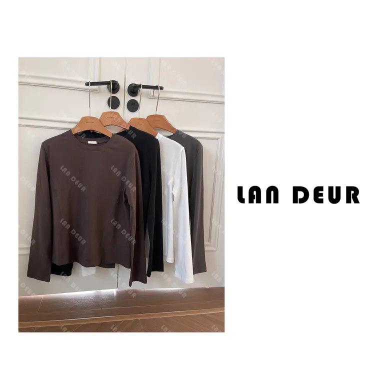 JIUJIU【加州美学】时尚百搭简约慵懒风修身秋冬打底T恤女上衣