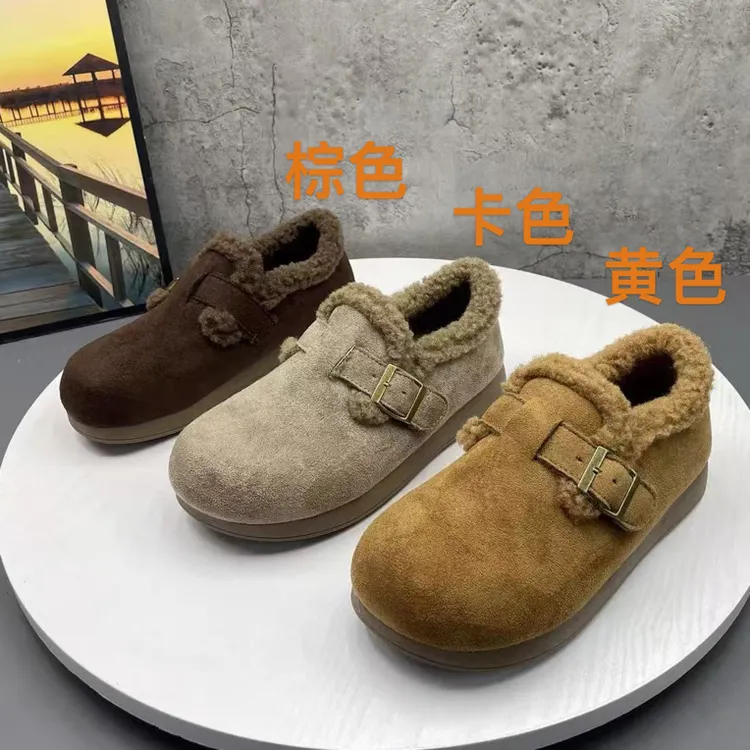 博肯潮流风雪地靴棉鞋复古港风休闲风休闲纯色