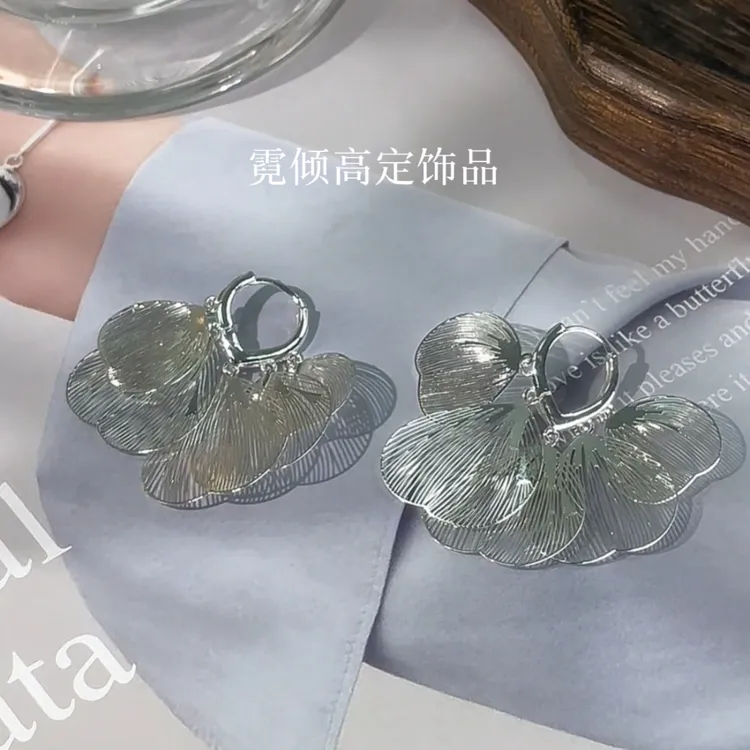 铜合金耳饰 镂空蝶翼流苏耳环高级感精致小众设计感耳饰