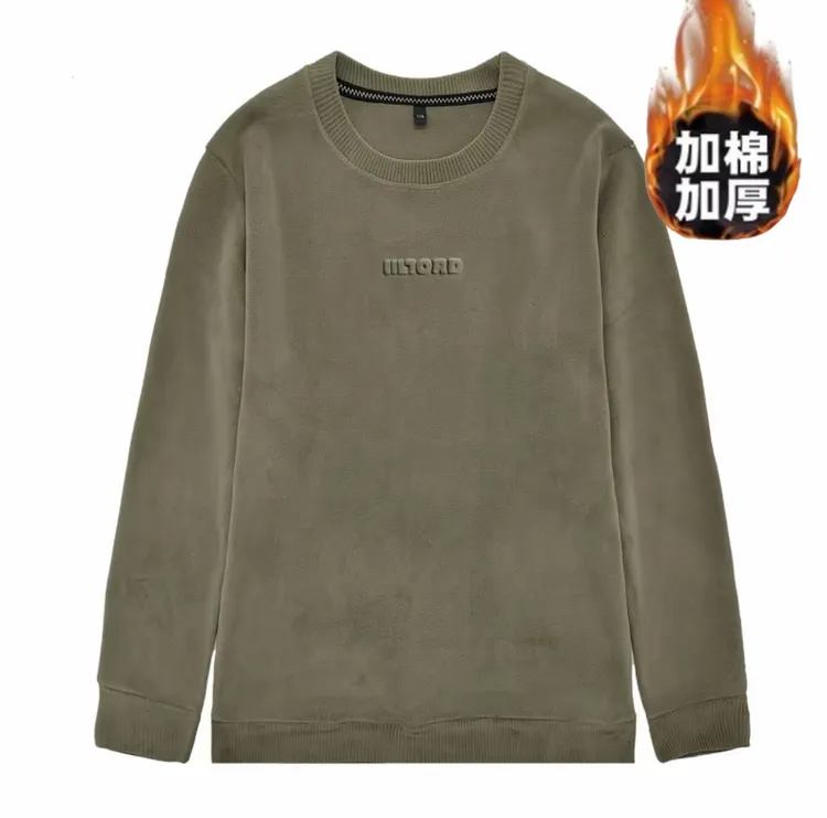 轻奢款【双面奥粒绒】美式潮流刺绣保暖圆领上衣-钢印字母