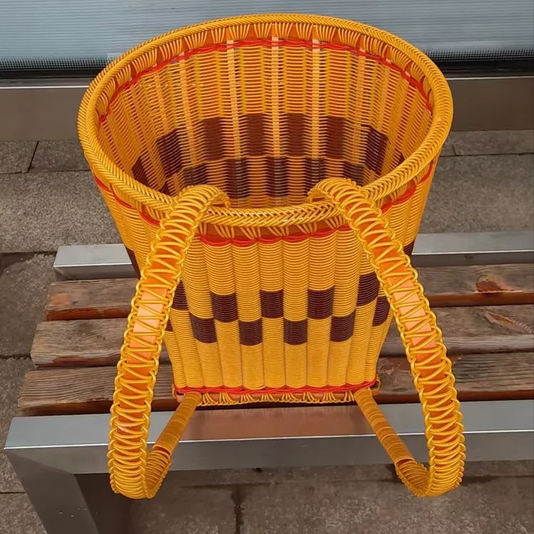 加厚手工编织藤编背篓贵州民族风买菜收纳家用背篓加厚结实耐用