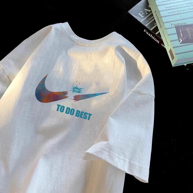儿童纯棉男童短袖t恤夏装2025新款大童痞帅男女孩宽松体恤上衣潮T