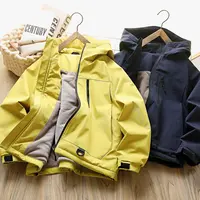 男童棉服外套2025冬季新款儿童防风加厚保暖连帽上衣防水户外棉服