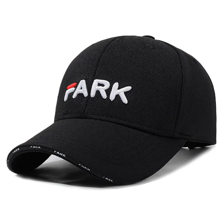 FARK品牌秋冬新款帽子男女通用棒球帽休闲百搭潮牌硬顶鸭舌太阳帽