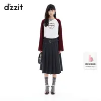 【商场同款新品】dzzit地素长袖T恤25冬撞色插肩袖上衣女3J4B5061K