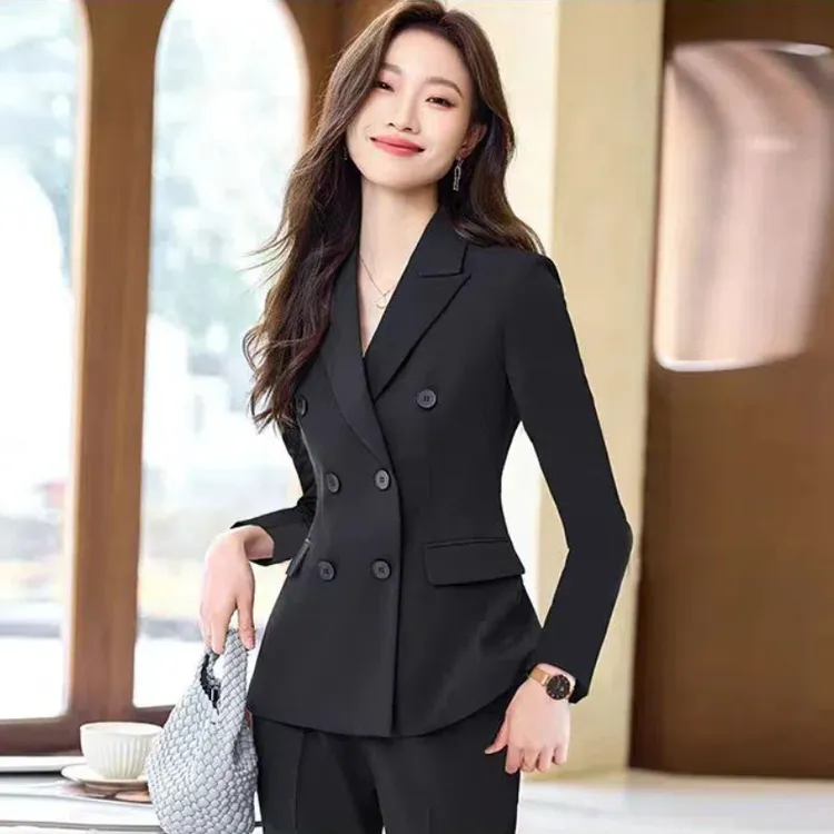 高端西装套装女春秋公务员面试正装西服教师职业装商务经理工作服