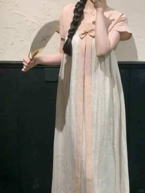 【DMXJ大梦想家】甜美可爱少女卡通睡裙女夏季新款连衣裙宽松家居裙
