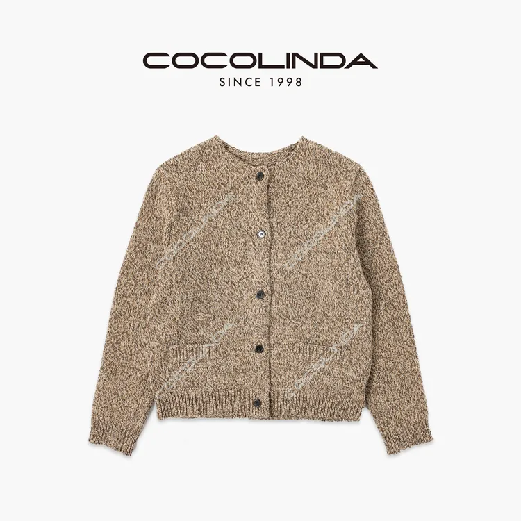 COCOLINDA |"彩砂满天星“【羊毛】MIU风 3针4色 混线开扣外套S5463