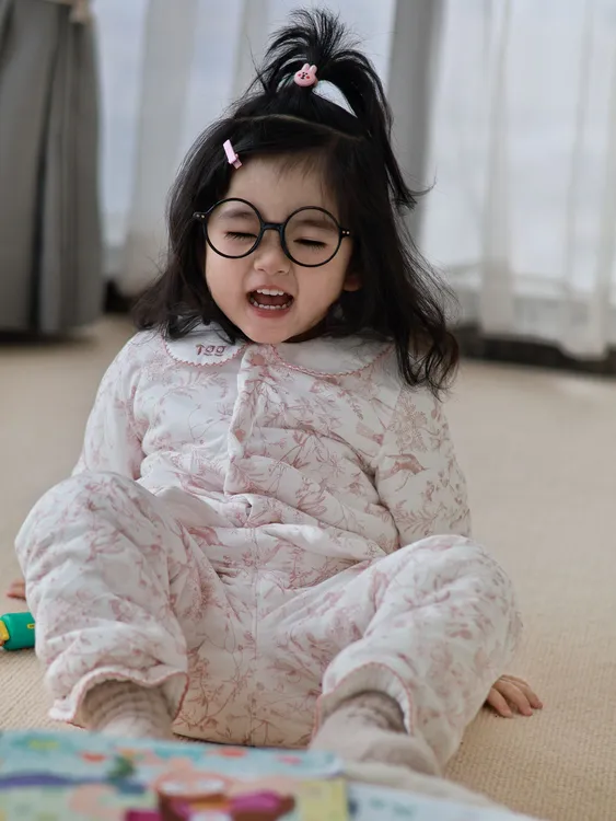 甜粿家|喜上眉梢原创A类冬季保暖80g夹棉婴童保暖连体衣分体套装