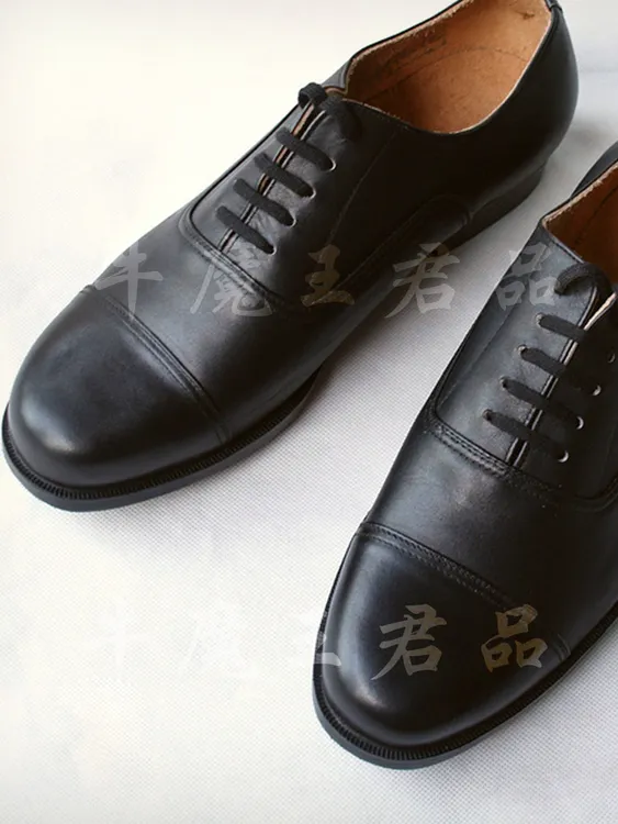 牛魔王君品 全新正品老八七款式87男式低腰三节头皮鞋牛皮三接头