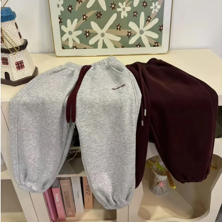 （现货）男女童卫裤2024秋冬款一体绒休闲百搭加厚冬季小中童休闲裤