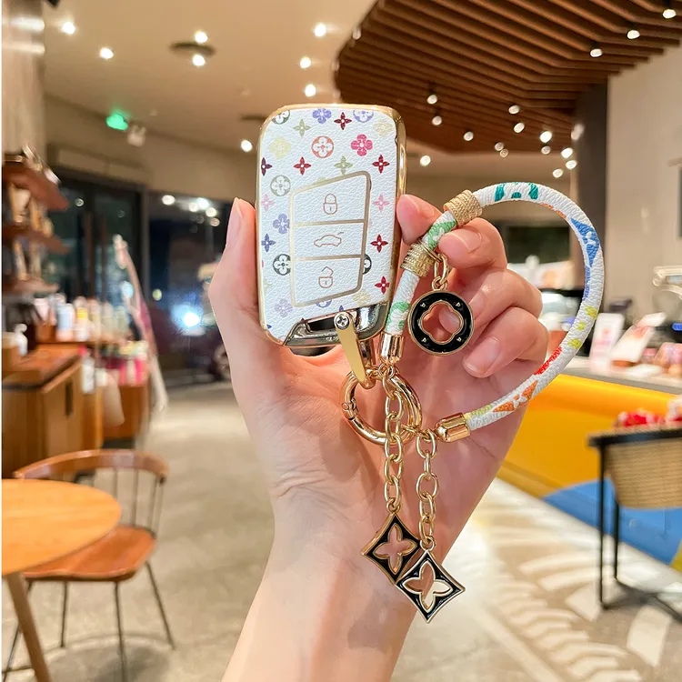 大众钥匙套迈腾扣25新款速腾朗逸挂件帕萨特cc高档保护套宝来专用