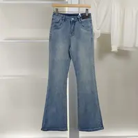 麦迪尚品【夕Y】50910166 春秋时尚休闲牛仔微喇裙品牌女装