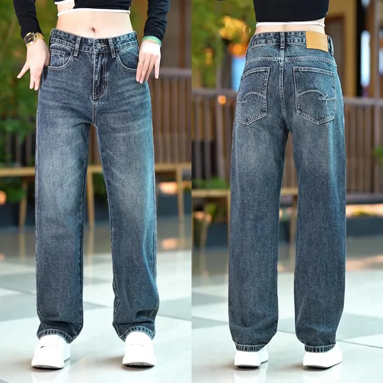 弹力帅气牛仔裤男2025Clanfit直筒版长裤男装高街百搭宽松休闲裤