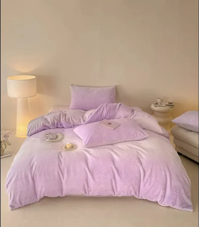 轻奢獭兔绒渐变四件套