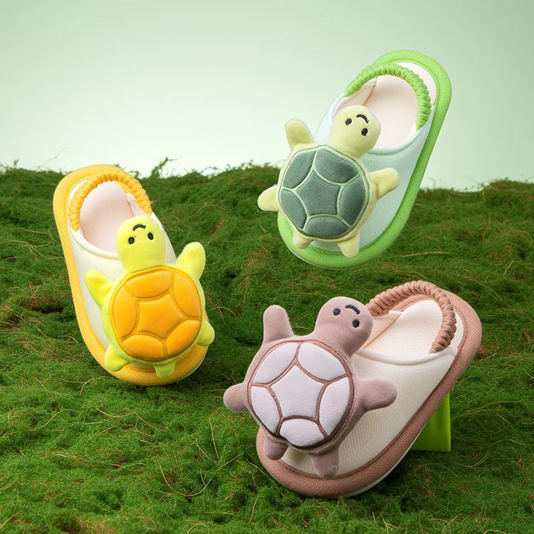 宝宝拖鞋1-3岁2防滑室内男童家居婴幼儿春秋冬儿童软底棉布拖女童