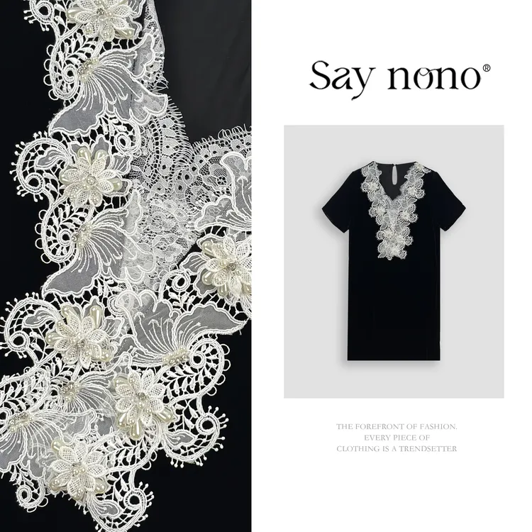 懒猫nono│Saynono 时尚法式优雅风连衣裙桑蚕丝丝绒V领上衣H2251X