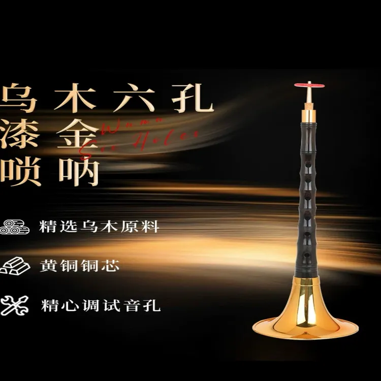 入门笛子六孔唢呐乐器喇叭唢呐乌木乐器唢呐竹笛指法