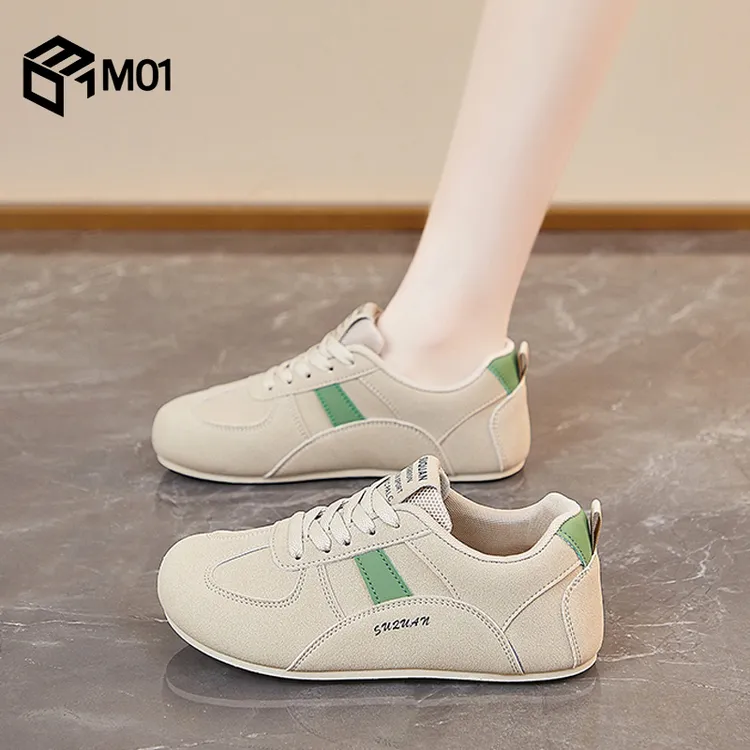 M01运动鞋女款2025新款秋季不累脚复古德训鞋百搭板鞋休闲小白鞋